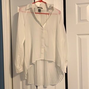 Ruffled sheer blouse